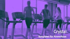  Presentation with duo - Slide set featuring modern sport gym duo background and a violet colored foreground