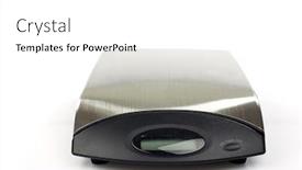  Presentation with stainless steel - Amazing theme having modern stainless steel kitchen scale on a white background backdrop and a white colored foreground