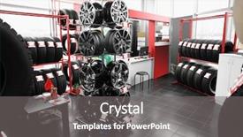  Presentation with alloy - Presentation theme enhanced with alloys - modern store with alloy wheels background and a gray colored foreground