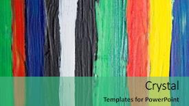  Presentation with contemporary art - Presentation theme having modern striped artwork background unusual background and a teal colored foreground