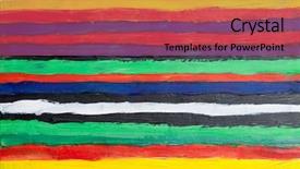  Presentation with contemporary art - Audience pleasing slides consisting of modern striped artwork background unusual backdrop and a red colored foreground