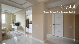  Presentation with bedroom modern - Slide set featuring modern-studio-apartment-with-white background and a gray colored foreground