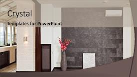  Presentation with studio - PPT layouts consisting of modern studio drawing room background and a mint green colored foreground