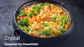  Presentation with crocodile - Presentation design having modern-style-african-crocodile-cheeks background and a wine colored foreground