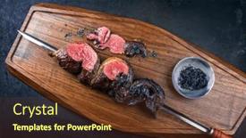  Presentation with wagyu - Presentation theme with modern-style-barbecue-dry-aged background and a tawny brown colored foreground