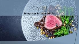  Presentation with barbecue - PPT theme consisting of modern-style-barbecue-dry-aged background and a light blue colored foreground