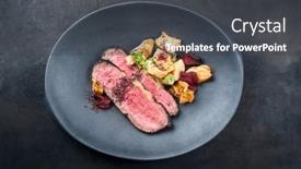  Presentation with roast beef - Presentation theme with modern-style-commonwealth-sunday-roast background and a dark gray colored foreground