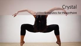  Presentation with dance - Presentation theme with modern style dancer posing background and a coral colored foreground