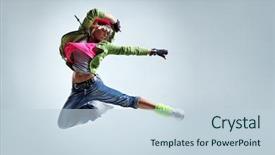  Presentation with dance - Slides consisting of modern style dancer posing background and a lemonade colored foreground
