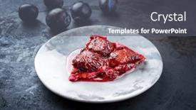  Presentation with vanilla - PPT theme consisting of modern-style-french-tarte-aux background and a gray colored foreground