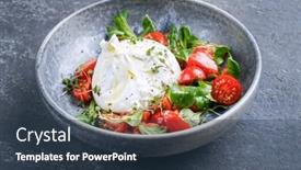  Presentation with design milk - Presentation theme featuring modern-style-italian-apulia-burrata background and a tawny brown colored foreground