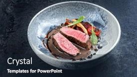  Presentation with steak - PPT layouts with modern-style-italian-tagliata-di background and a  colored foreground