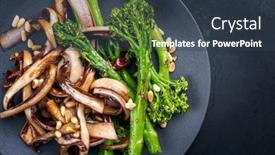  Presentation with pine - Slide set featuring modern-style-roasted-rapini-broccoli background and a tawny brown colored foreground