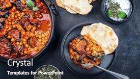  Presentation with eggplant - Slide deck consisting of modern-style-slow-cooked-lebanese background and a wine colored foreground