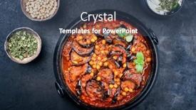  Presentation with eggplant - Theme consisting of modern-style-slow-cooked-lebanese background and a ocean colored foreground