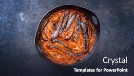  Presentation with eggplant - Presentation theme featuring modern-style-slow-cooked-persian background and a wine colored foreground