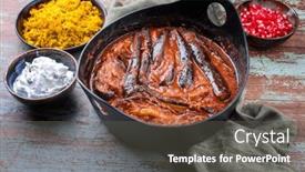  Presentation with persian - Slide set having modern-style-slow-cooked-persian background and a dark gray colored foreground