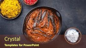  Presentation with eggplant - PPT layouts consisting of modern-style-slow-cooked-persian background and a tawny brown colored foreground