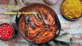  Presentation with persian - Presentation theme having modern-style-slow-cooked-persian background and a tawny brown colored foreground