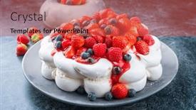  Presentation with australian - Presentation design featuring modern-style-traditional-australian-pavlova background and a  colored foreground
