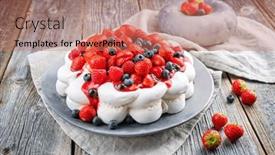 Presentation with australian - Theme featuring modern-style-traditional-australian-pavlova background and a coral colored foreground