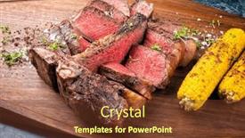  Presentation with wagyu - Slide deck featuring modern-style-traditional-barbecue-dry background and a tawny brown colored foreground