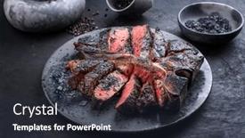  Presentation with wagyu - Presentation featuring modern-style-traditional-barbecue-dry background and a wine colored foreground