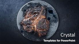  Presentation with wagyu - Slide set consisting of modern-style-traditional-barbecue-dry background and a wine colored foreground