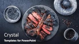  Presentation with wagyu - Presentation with modern-style-traditional-barbecue-dry background and a wine colored foreground