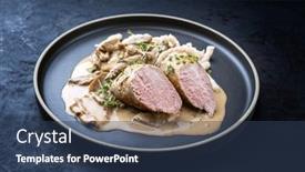  Presentation with barbecue - Slides with modern-style-traditional-barbecue-iberian background and a ocean colored foreground