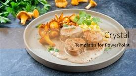  Presentation with barbecue - Slide deck featuring modern-style-traditional-barbecue-pork background and a yellow colored foreground