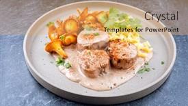  Presentation with barbecue - Theme enhanced with modern-style-traditional-barbecue-pork background and a yellow colored foreground