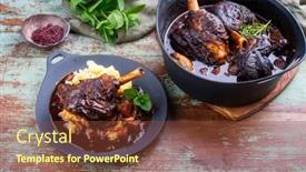  Presentation with traditional - Presentation theme enhanced with modern-style-traditional-braised-slow background and a tawny brown colored foreground