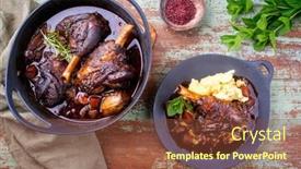  Presentation with traditional - Presentation design enhanced with modern-style-traditional-braised-slow background and a tawny brown colored foreground