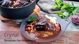  Presentation with traditional - Presentation theme enhanced with modern-style-traditional-braised-slow background and a tawny brown colored foreground