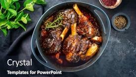  Presentation with carrots - Slide deck featuring modern-style-traditional-braised-slow background and a wine colored foreground