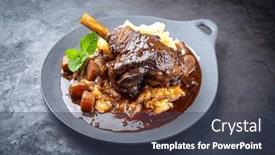  Presentation with traditional mode old vespa scooter - PPT theme enhanced with modern-style-traditional-braised-slow background and a tawny brown colored foreground