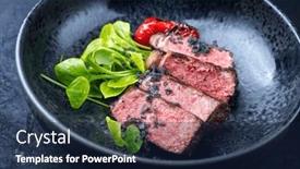  Presentation with roast beef - PPT layouts consisting of modern-style-traditional-dry-aged background and a  colored foreground