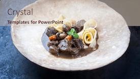  Presentation with noodles - Presentation theme with modern-style-traditional-french-boeuf background and a lemonade colored foreground