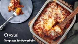  Presentation with italian - Slide deck having modern-style-traditional-italian-polenta background and a dark gray colored foreground