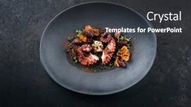  Presentation with octopus - Theme with modern-style-traditional-italian-polpo background and a dark gray colored foreground