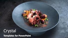  Presentation with octopus - Slide set consisting of modern-style-traditional-italian-polpo background and a tawny brown colored foreground