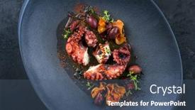  Presentation with octopus - Presentation theme enhanced with modern-style-traditional-italian-polpo background and a ocean colored foreground