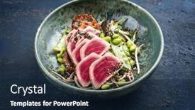  Presentation with japanese style - Presentation theme featuring modern-style-traditional-japanese-gourmet background and a  colored foreground