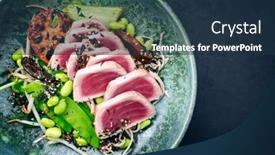  Presentation with japanese style - PPT theme consisting of modern-style-traditional-japanese-gourmet background and a  colored foreground