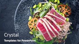  Presentation with japanese style - Presentation theme featuring modern-style-traditional-japanese-gourmet background and a  colored foreground