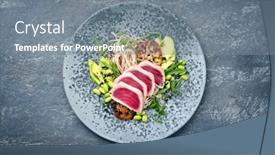  Presentation with japanese style - PPT theme with modern-style-traditional-japanese-gourmet background and a  colored foreground