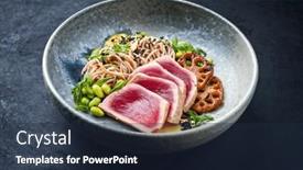  Presentation with japanese style - PPT theme consisting of modern-style-traditional-japanese-gourmet background and a  colored foreground