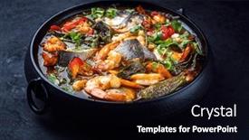  Presentation with king - Slide deck consisting of modern-style-traditional-mexican-seafood background and a black colored foreground