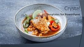  Presentation with king - PPT layouts with modern-style-traditional-mexican-seafood background and a light blue colored foreground
